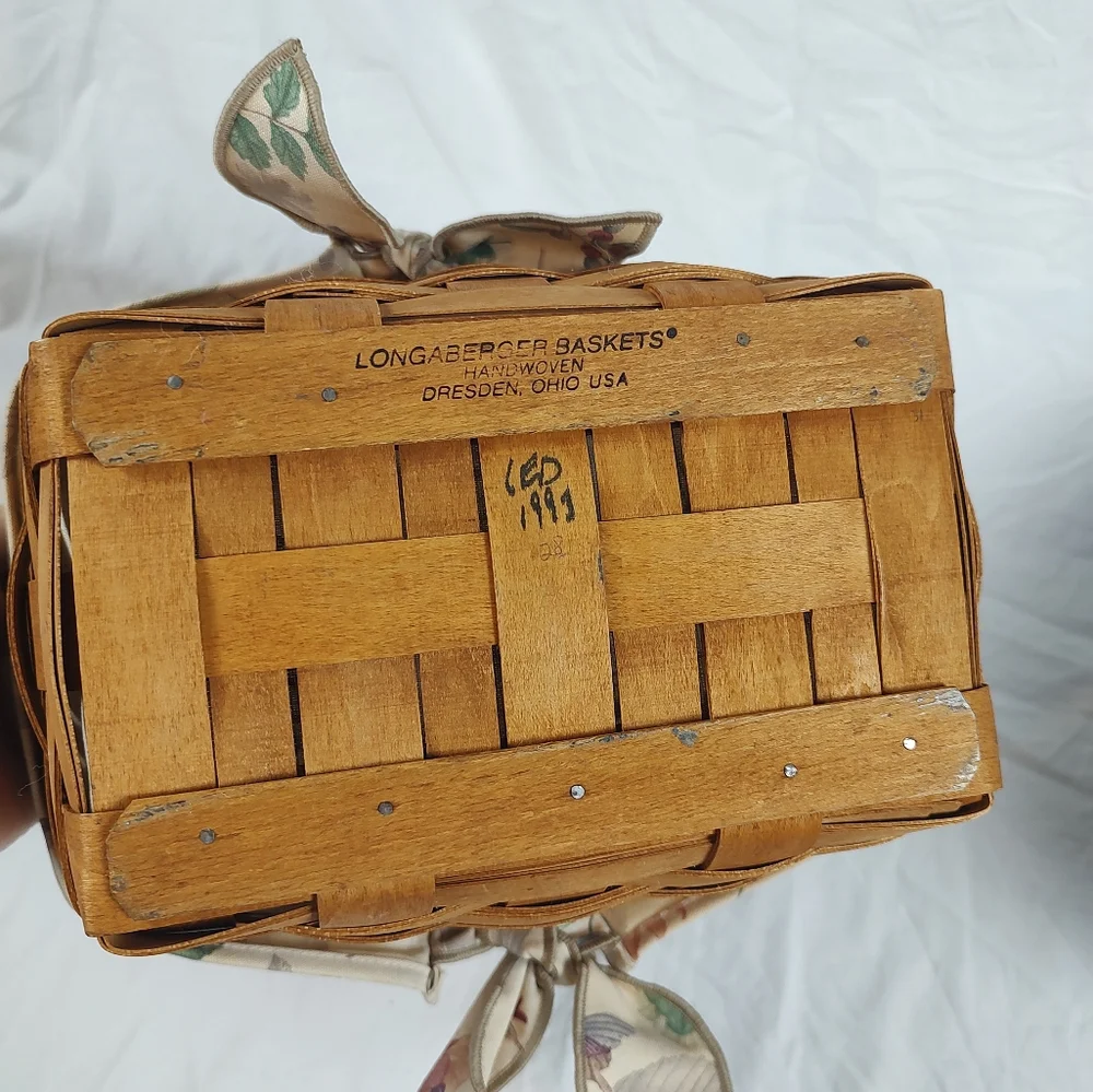 Longaberger 1992 Spring Basket Botanical Fields Liner Divided Plastic Protector - Picture 9 of 12